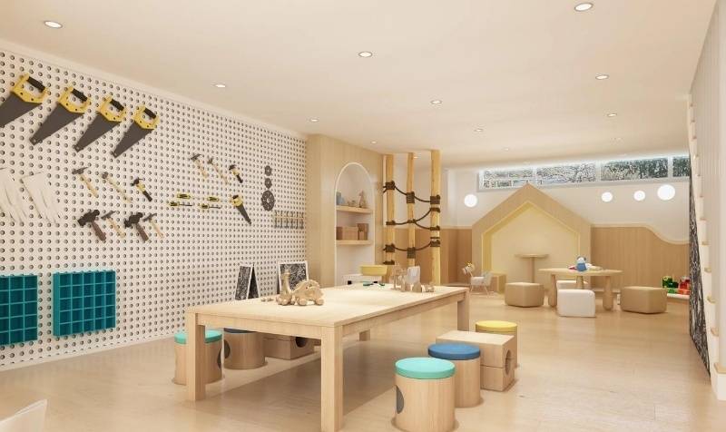 陝西幼兒園裝修施工，陝西幼兒園室外地面鋪裝，陝西託管所裝修