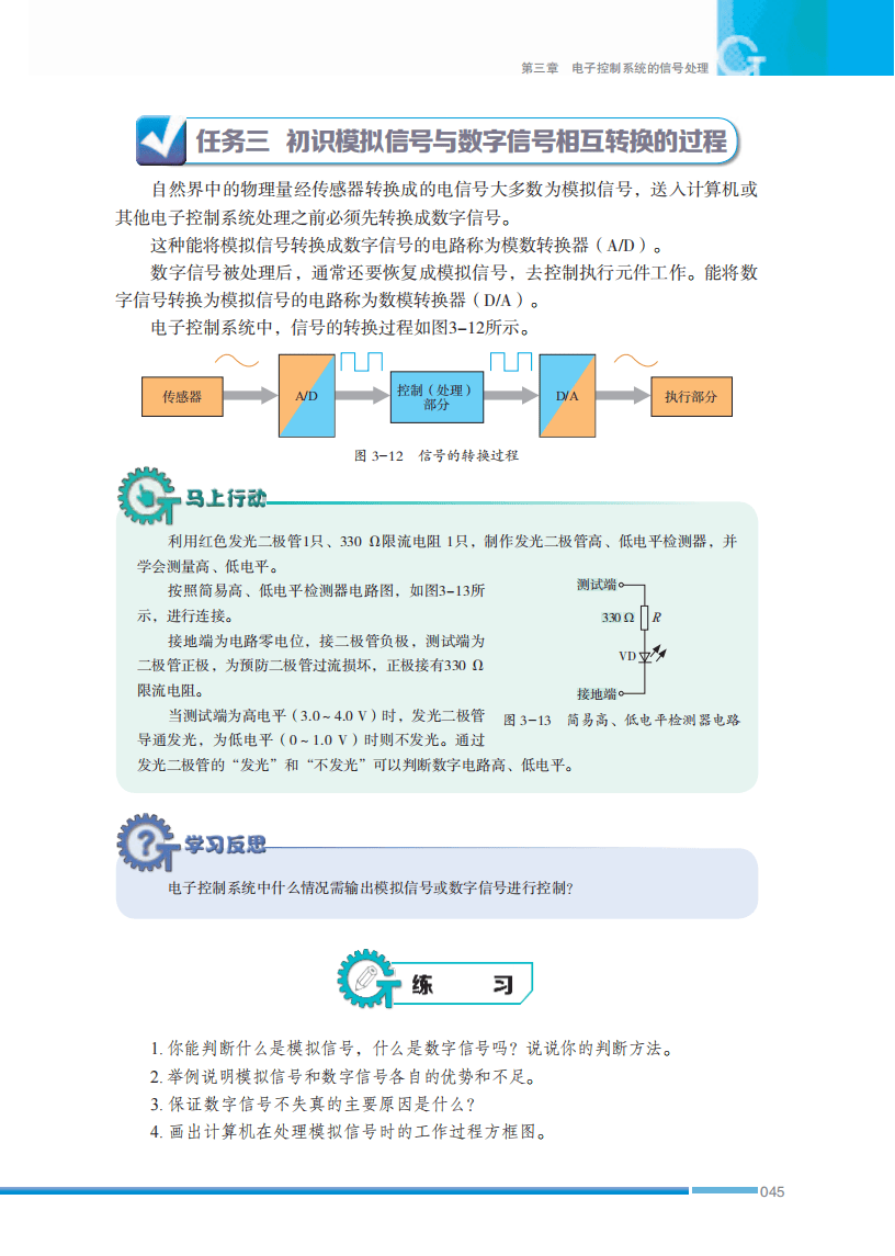 2026蘇教版高中通用技術選擇性必修1《電子控制技術》電子課本