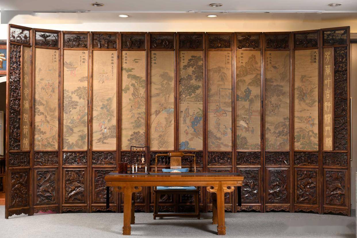 重器收藏，民國金絲楠木老圍屏，藏盡東方雅韻