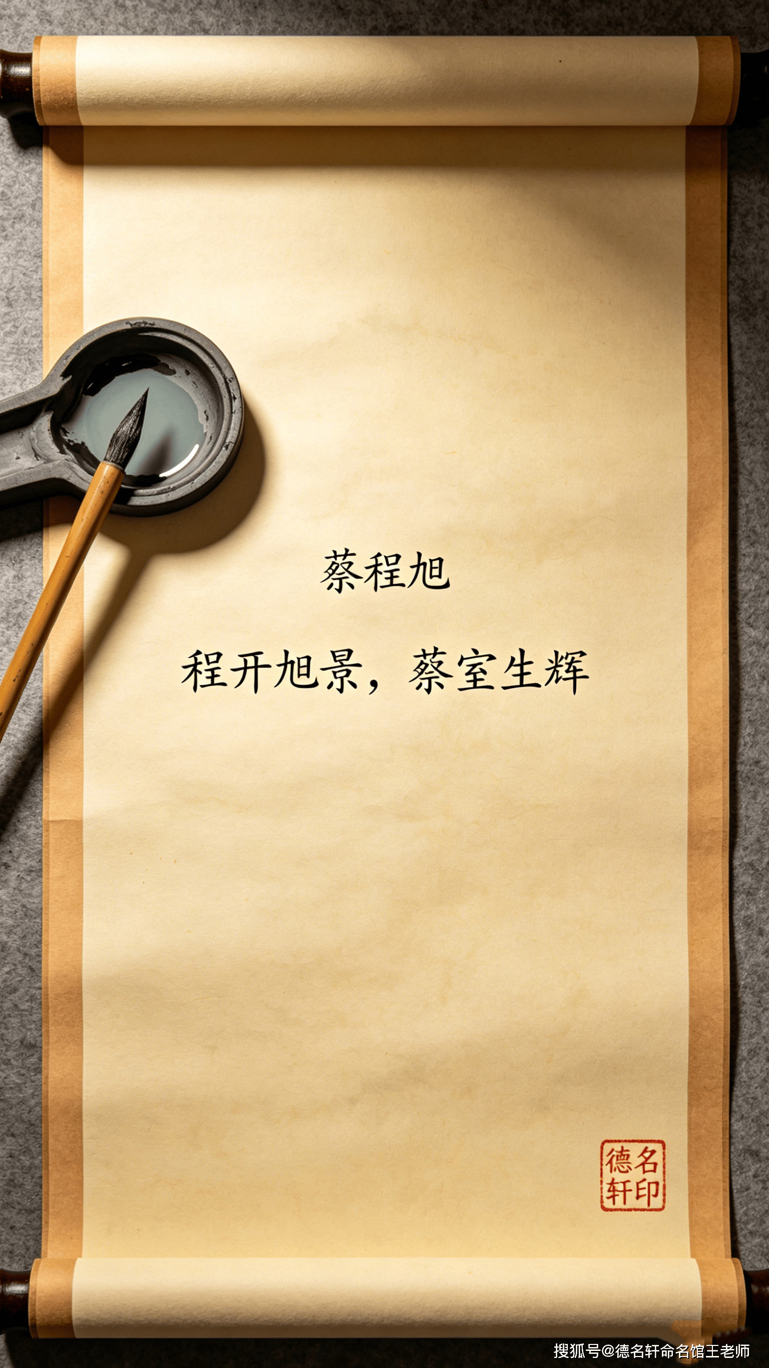 原創寶寶起名案例 蔡程旭：程開旭景，蔡室生輝